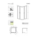 Душова кабіна квадратна Classic C 80×80×185, (30060-04-06) RADAWAY