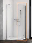 Душова кабіна напівкругла (половина) Essenza New PDD 100 права, RADAWAY (385003-01-01R)