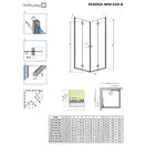 Душова кабіна (половина) Essenza New KDD-B 90 ліва, RADAWAY (385071-01-01L)