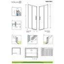 Radaway Idea Gold DWJ 120 R Душевая дверь, золото (387016-09-01R)