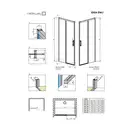 Душові двері Idea Black DWJ 150 ліві, RADAWAY (387019-54-01L)