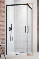 Душова кабіна прямокутна (половина) Idea Black KDD 110 права, RADAWAY (387063-54-01R)