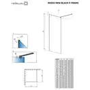 Radaway Modo New Black II 90 Frame, чорний (389094-54-56)