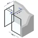 Душова Кабіна Rea Bler-1 90 + 100 KPL-7953-7955