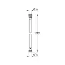 Душовий шланг Grohe Silverflex 1750 мм, чорний матовий (28388KF1)