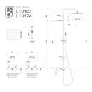 Bossini Cosmo Душова система з термостатом, хром (L10103000030008)