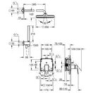Grohe Eurocube Tempesta 250 Cube, Прихована душова система (25289000)