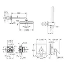 Душевая система скрытого монтажа Grohe Eurocube c Tempesta Cube 250 (цвет - хром) (26415SC3)