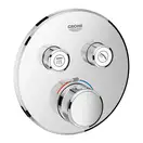 Душевая система скрытого монтажа с термостатом Grohe Grohtherm SmartControl c Tempesta 250 (цвет - хром) (26416SC1) фото 2 Aquada.com.ua