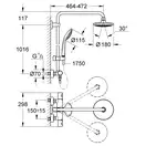 Душова система з термостатом Grohe Euphoria System 180 (ЗАМІНА на 27296003), хром (27296001)