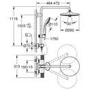 Душова система Grohe Euphoria System з термостатом, хром (27296003)