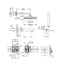 Душова система прихованого монтажу з термостатом Grohe Grohtherm SmartControl New Tempesta 250 (UA2 (UA26415SC2)