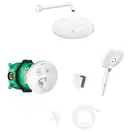 Душевая система скрытого монтажа с термостатом Hansgrohe (цвет - белый матовый) (15743700+01800180+26220700+27413700+26530700+28331700+27454700+28276700) фото 1 Aquada.com.ua