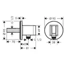 Душевая система скрытого монтажа Hansgrohe Pulsify Ø260 мм с термостатом Ecostat S (цвет - чёрный матовый) 1575824140670