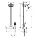 Душевая система с термостатом Hansgrohe Pulsify Showerpipe 260 2jet с ShowerTablet Select 400 (цвет - белый матовый) (24240700) фото 4 Aquada.com.ua
