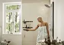 Душова система з термостатом Hansgrohe Pulsify Showerpipe 260 2jet EcoSmart із ShowerTablet Select 400 (колір - хром) 24241000