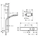 Душевая система с термостатом Hansgrohe Pulsify 105 3jet Relaxation (цвет - хром) (24260000) фото 2 Aquada.com.ua
