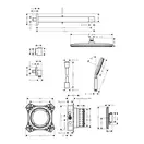 Hansgrohe Raindance Alive S 300 Душевая система, черный мат (24630670)
