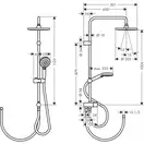 Hansgrohe Vernis Blend Душова система, хром (26272000)