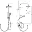 Hansgrohe Vernis Shape Душевая система, черный матовый (26282670)