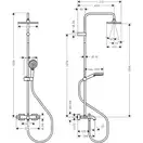 Hansgrohe Vernis Shape Душова система для ванни, хром (26284000)