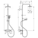 Душевая система с термостатом Hansgrohe Vernis Shape (цвет - чёрный матовый) (26286670) фото 4 Aquada.com.ua