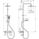 Hansgrohe Vernis Shape Душевая система 240, матовый черный (26427670)