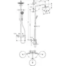 Душова система з термостатом Hansgrohe Croma Showerpipe 220 1jet EcoSmart 9 л/хв (колір - хром) 27188000