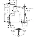 Hansgrohe Croma Select E 180 Душевая система, хром/белый (27257400)