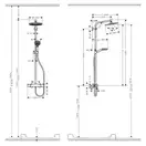 Душевая система с термостатом Hansgrohe Crometta E 240 1jet Showerpipe + cмеситель для раковины Hansgrohe Logis (27267000+71100000) фото 8 Aquada.com.ua