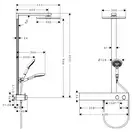 Душова система Hansgrohe Raindance E Showerpipe 300 1jet EcoSmart 9 л/хв з ShowerTablet 600 (колір - хром) 27364000