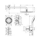 Душова система Hansgrohe Croma E 280 1jet Ecostat S 7 в 1, хром (27954000)