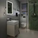 Душевая система с термостатом Hansgrohe Rainfinity Showerpipe 250 1jet EcoSmart с ShowerTablet 350 (цвет - чёрный матовый) 28742670
