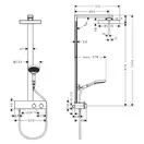 Душевая система с термостатом Hansgrohe Rainfinity Showerpipe 250 1jet EcoSmart с ShowerTablet 350 (цвет - чёрный матовый) 28742670