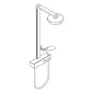 Душевая система с термостатом Hansgrohe Rainfinity Showerpipe 250 1jet EcoSmart с ShowerTablet 350 (цвет - чёрный матовый) 28742670