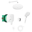 Душевая система скрытого монтажа Hansgrohe (цвет - белый матовый) (71745700+01800180+26220700+27413700+26530700+28331700+27454700+28276700) фото 1 Aquada.com.ua