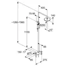 Logo Dual Shower System з змішувачем 6808305-00 верхній душ+ручний душ, хром Kludi НІМЕЧЧИНА