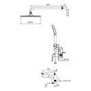 KOER KB-64008-05 Душевая система встраиваемая, черная (KR3477)