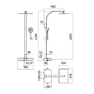 Душевая система с термостатом Paffoni Moby (цвет - хром), верхний душ 340 х 220 мм (ZCOL668CRAG)