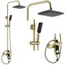 Душевой гарнитур REA SOUL BRUSHED GOLD с изливом (REA-B9962)