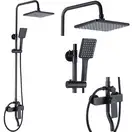 Душевой гарнитур REA HASS BLACK черный с изливом (REA-B9968)