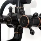 Душевой гарнитур REA RETRO OLD BLACK черный (REA-P2366)