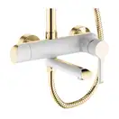 Душевой гарнитур REA MELIA GOLD WHITE с изливом (REA-P2406)