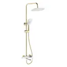Душевой гарнитур REA MELIA GOLD WHITE с изливом (REA-P2406)