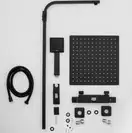 Душевой гарнитур Yoka GOBA 30 BLACK черный с термостатом (BP.GOBA-THERM-30-BLK)