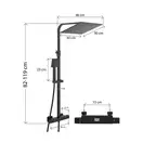 Душевой гарнитур Yoka GOBA 30 BLACK черный с термостатом (BP.GOBA-THERM-30-BLK)