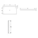 Дзеркало з LED підсвічуванням 120 х h70 см Geberit Option Basic Square  502.810.00.1