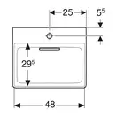 Дзеркало з LED підсвічуванням 120 х h70 см Geberit Option Basic Square  502.810.00.1