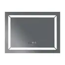 Дзеркало Mixxus LIGHT MR01-90x70 з Led Touch, Anti-fog, димером, регулятором яскравості, годинником (MI5999)
