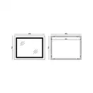 Дзеркало Mixxus LIGHT MR01-90x70 з Led Touch, Anti-fog, димером, регулятором яскравості, годинником (MI5999)